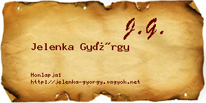 Jelenka György névjegykártya