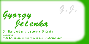 gyorgy jelenka business card