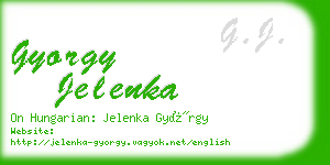 gyorgy jelenka business card